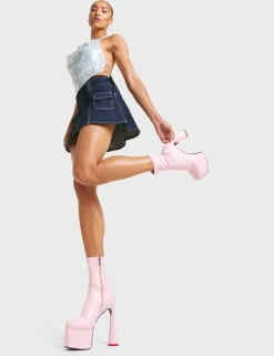 LAMODA Addicted Platform Ankle Boots< Knochel