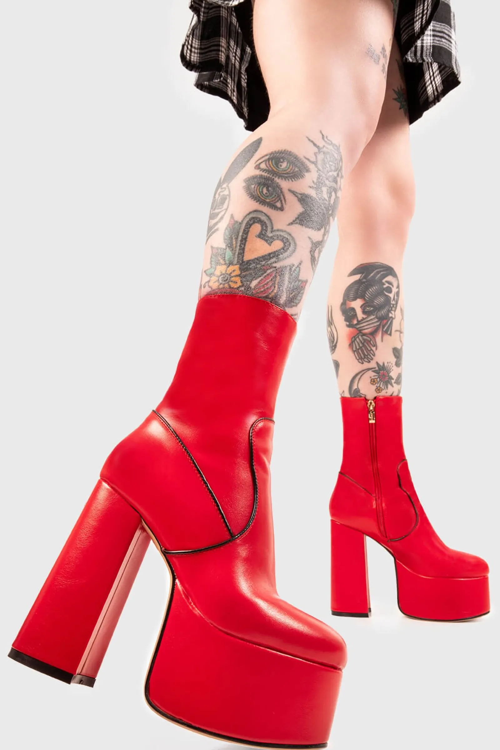 lamodawebsite Adore You Platform Ankle Boots< Knochel