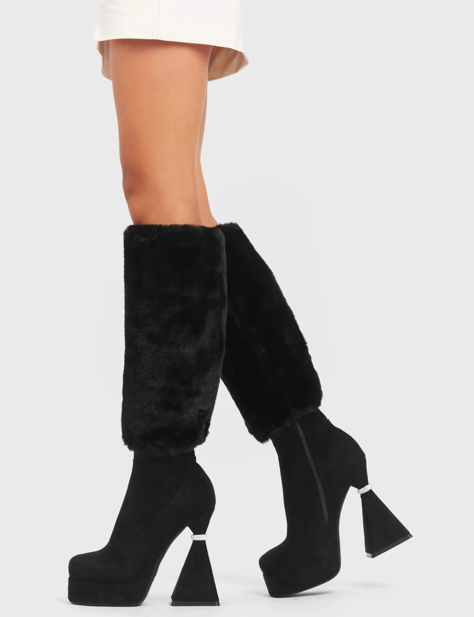 LAMODA Ambitious Platform Knee High Boots< Kniehoch