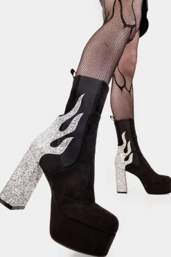 lamodawebsite Apparent Lies Platform Calf Boots< Kalb