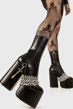 lamodawebsite Awkward Lies Platform Ankle Boots< Knochel