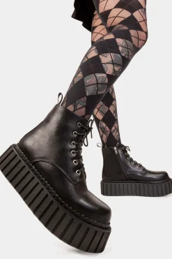 lamodawebsite Back 2 The Future Chunky Ankle Creeper Boots< Knochel