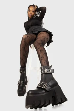 lamodawebsite Band Aid Chunky Platform Ankle Boots< Knochel