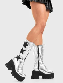 lamodawebsite Big League Chunky Platform Calf Boots< Kalb