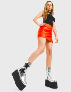 LAMODA Big Shot Chunky Platform Ankle Boots< Knochel