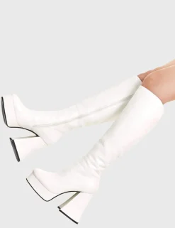 lamodawebsite Black Swan Platform Knee High Boots< Kniehoch
