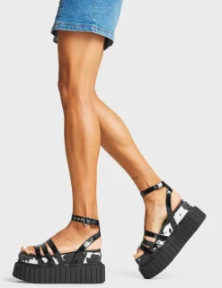 LAMODA Bronco Chunky Platform Creeper Sandals< Plattform