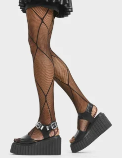 LAMODA Butterflies Chunky Platform Creeper Sandals< Plattform