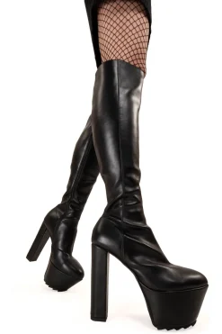 lamodawebsite Can'T Stand You Platform Knee High Boots< Kniehoch