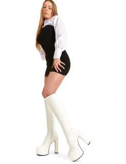 lamodawebsite Can'T Stand You Platform Knee High Boots< Kniehoch