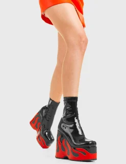 LAMODA Chaos Calls Chunky Platform Ankle Boots< Knochel