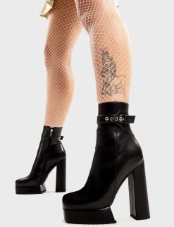 LAMODA Check In Platform Ankle Boots< Knochel