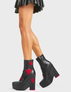 LAMODA Copacetic Chunky Platform Ankle Boots< Knochel
