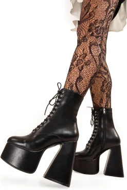 lamodawebsite Crossed A Line Platform Ankle Boots< Knochel