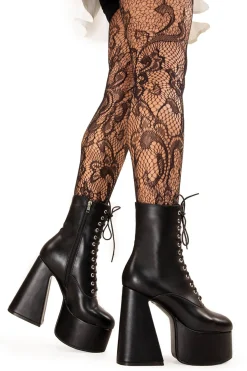 lamodawebsite Crossed A Line Platform Ankle Boots< Knochel