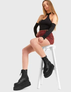 LAMODA Declined Chunky Ankle Creeper Boots< Knochel