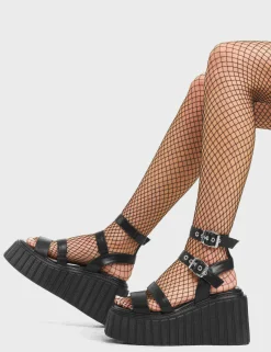 LAMODA Dramatic Chunky Platform Creeper Sandals< Plattform