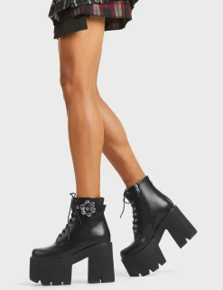 LAMODA Dreamer Chunky Platform Ankle Boots< Knochel