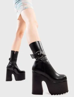 LAMODA Dreamscape Chunky Platform Calf Boots< Kalb