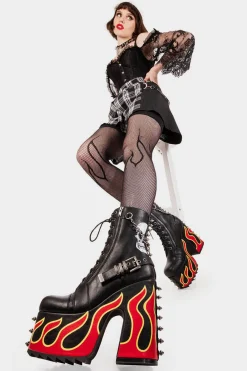 lamodawebsite Expensive Pain Chunky Platform Ankle Boots< Knochel