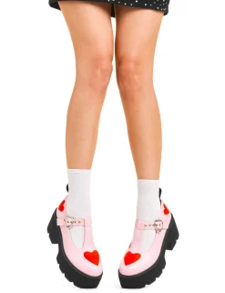 lamodawebsite Fairytale Chunky Mary Jane Shoes< Chunky