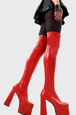 LAMODA Fantasies Platform Thigh High Boots< Plattform