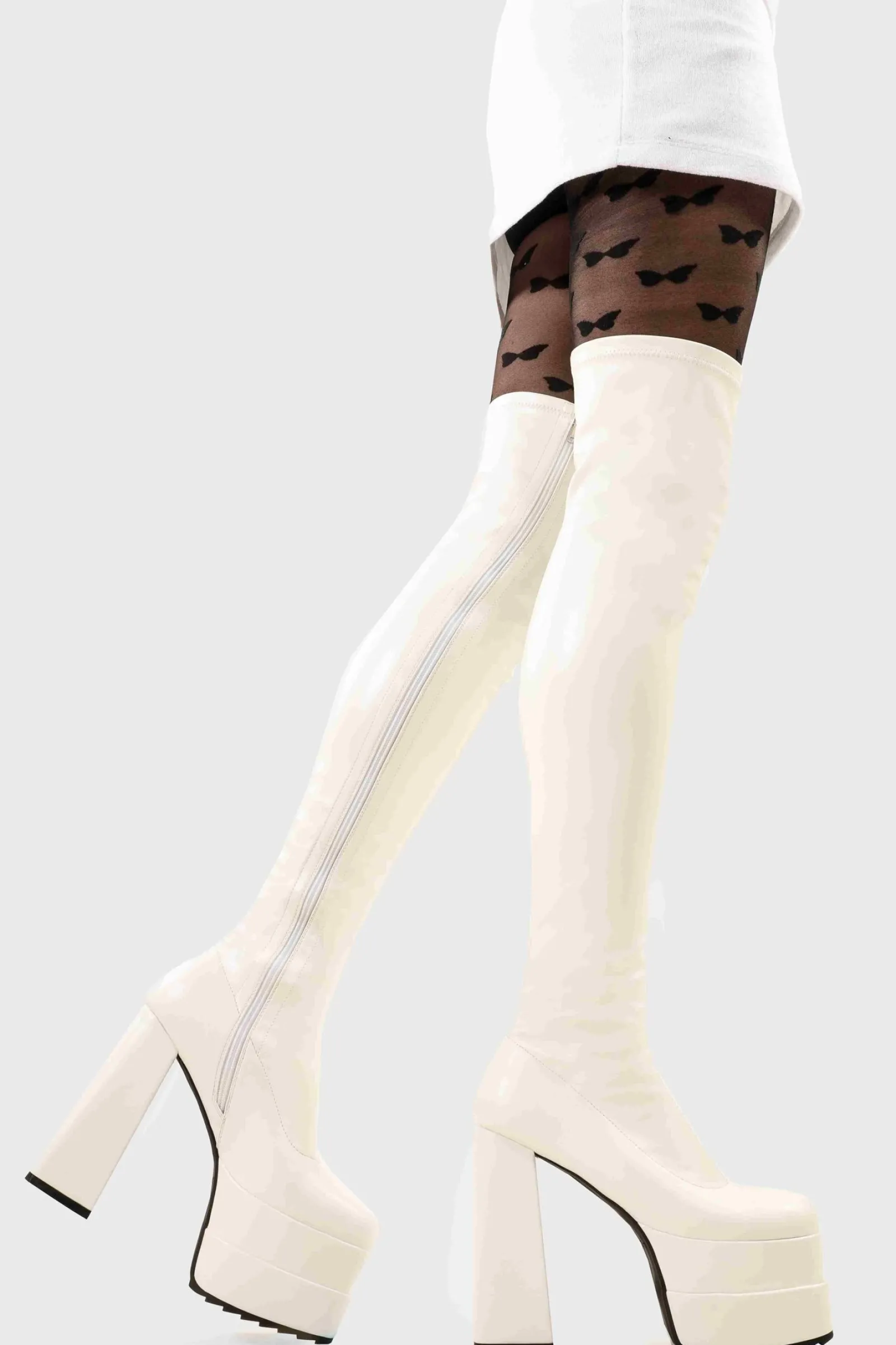LAMODA Fantasies Wide Calf Platform Thigh High Boots< Plattform