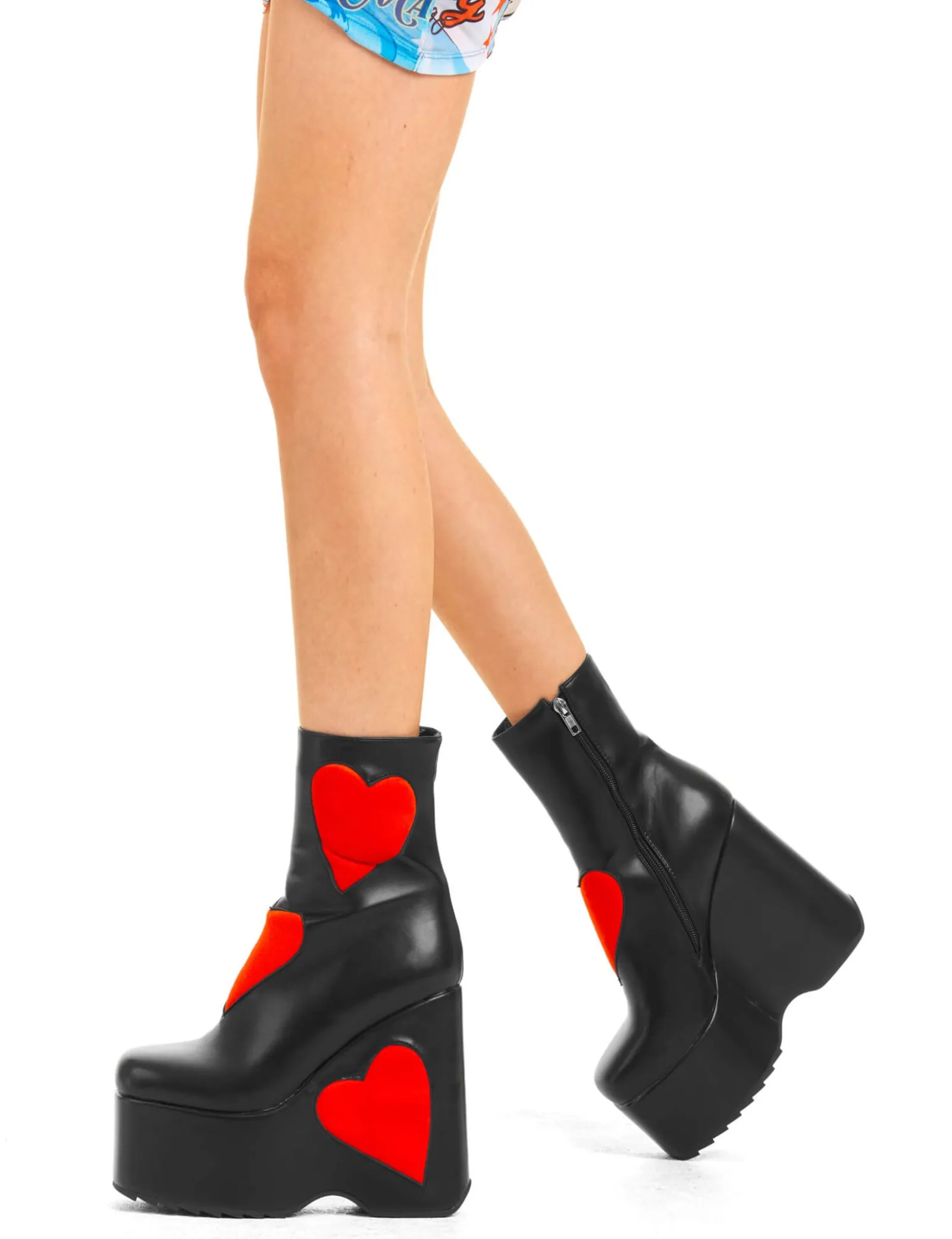 lamodawebsite Full Time Lover Chunky Platform Ankle Boots< Knochel