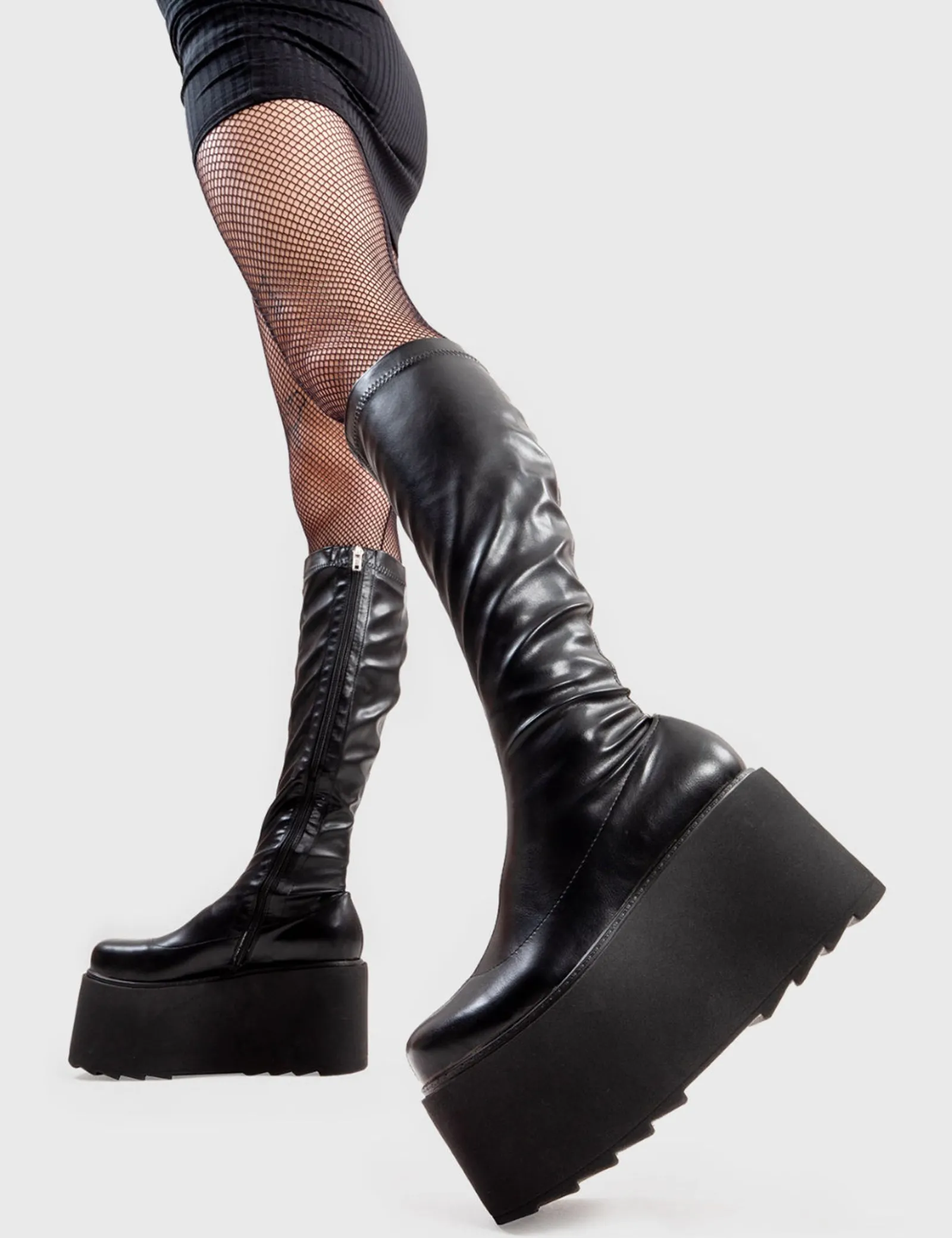 LAMODA Fyi Chunky Platform Knee High Boots< Kalb