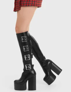 LAMODA Fyp Platform Knee High Boots< Kniehoch