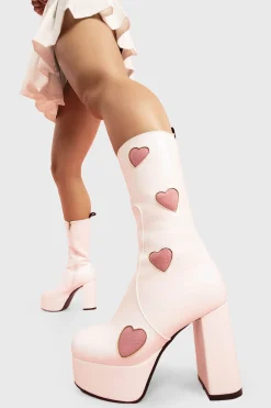 lamodawebsite Game Of Love Platform Wide Calf Boots< Kalb