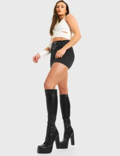 LAMODA Game Player Platform Knee High Boots< Kniehoch