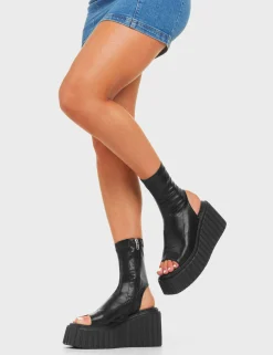 LAMODA Games Of Luck Chunky Platform Creeper Ankle Boots< Knochel
