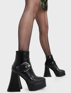 LAMODA Genuine Platform Ankle Boots< Knochel