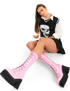 lamodawebsite Get Paid Chunky Platform Calf Boots< Kalb