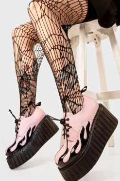 lamodawebsite Girls On Tour Chunky Platform Creeper Shoes< Chunky
