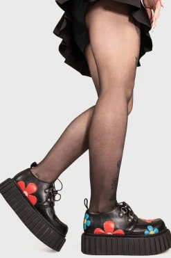 lamodawebsite Give A Little Chunky Creeper Shoes< Chunky