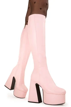 lamodawebsite Hate You Platform Knee High Boots< Kniehoch