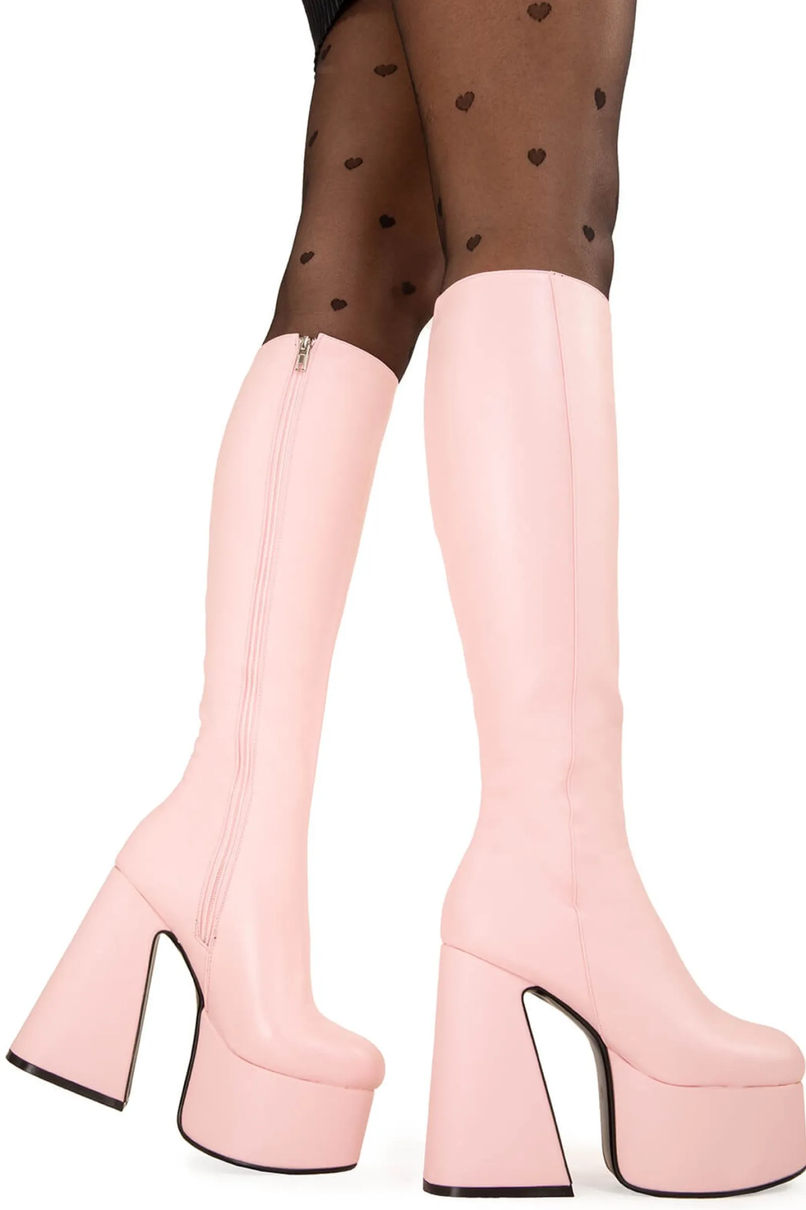 lamodawebsite Hate You Platform Knee High Boots< Kniehoch
