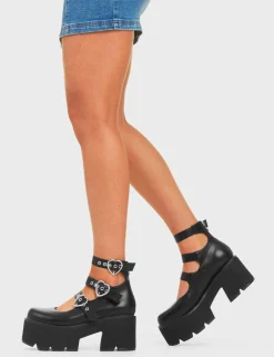 LAMODA Heart Strings Mary Jane Shoes< Plattform