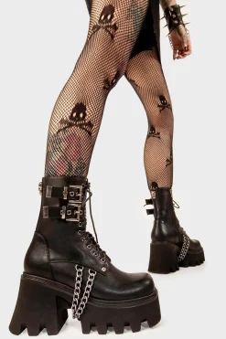 lamodawebsite High On Love Chunky Platform Ankle Boots< Knochel