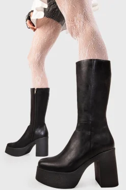 lamodawebsite Holler Back Platform Calf Boots< Kalb