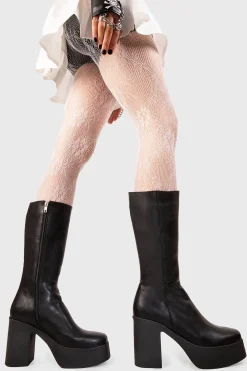 lamodawebsite Holler Back Platform Calf Boots< Kalb