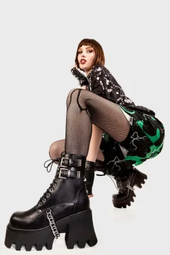 lamodawebsite Hostages Chunky Platform Ankle Boots< Knochel