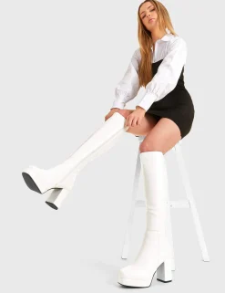 lamodawebsite Humble Platform Knee High Boots< Kniehoch