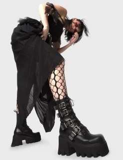 lamodawebsite Hysteria Chunky Platform Ankle Boots< Knochel