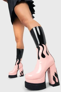 lamodawebsite Ignite Platform Calf Boots< Kalb