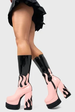 lamodawebsite Ignite Platform Calf Boots< Kalb