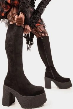 lamodawebsite I'M What You Want Knee High Platform Boots< Kniehoch
