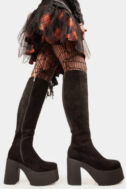 lamodawebsite I'M What You Want Knee High Platform Boots< Kniehoch
